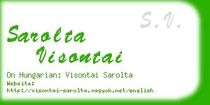 sarolta visontai business card